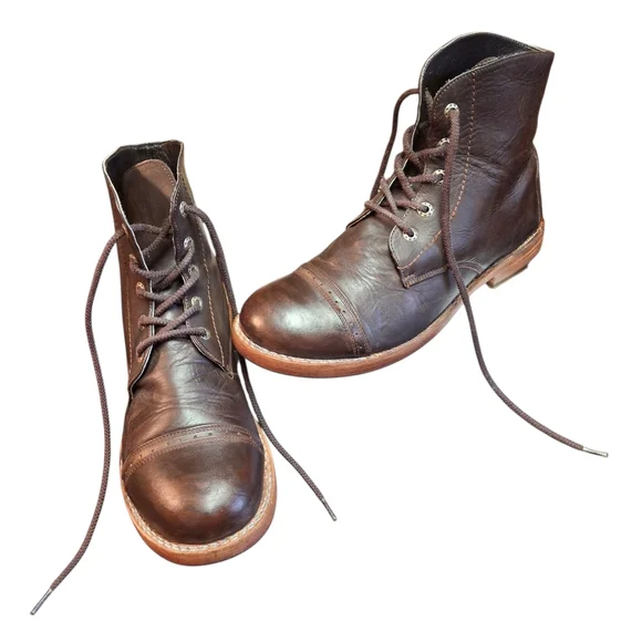 Bed Stu | Shoes | Bed Stu Leather Brown Laceup Ankle Boots  display picture 1